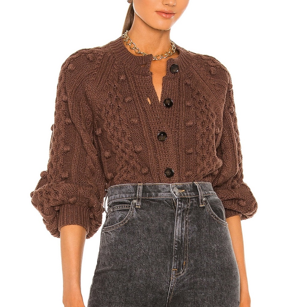 THE GREAT. NWT 😍 Mountainside Cardigan in Dark Cedar. Size 1 (s) - Picture 1 of 6